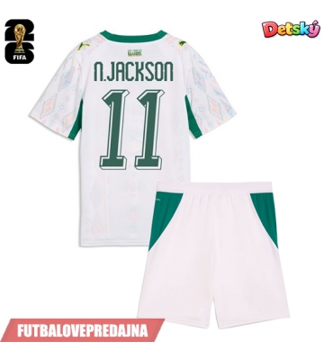 Lacne Dětský Futbalové dres Senegal Nicolas Jackson #11 MS 2026 Krátky Rukáv - Domáci (+ trenírky)